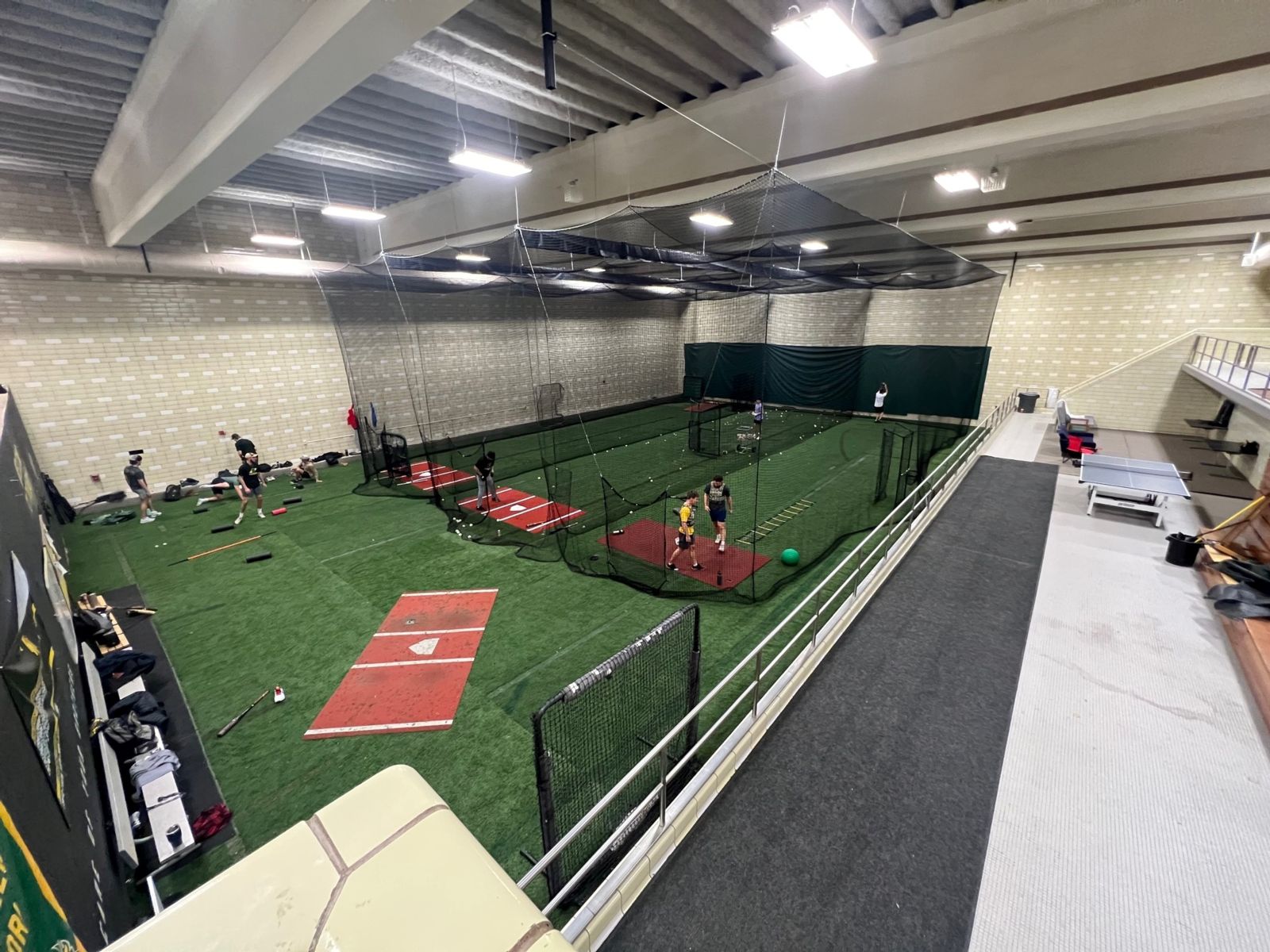Indoor batting cages